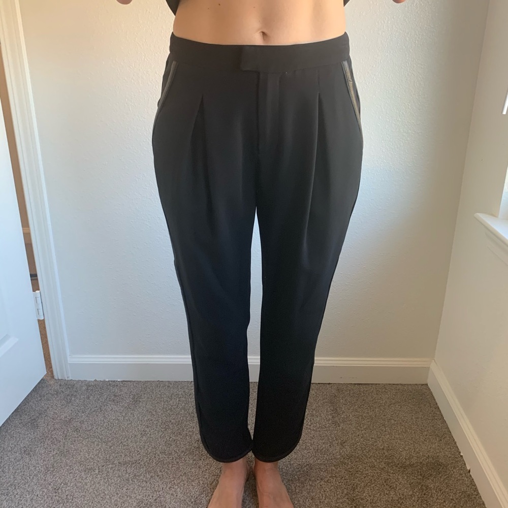 Rag and Bone leather piping pants